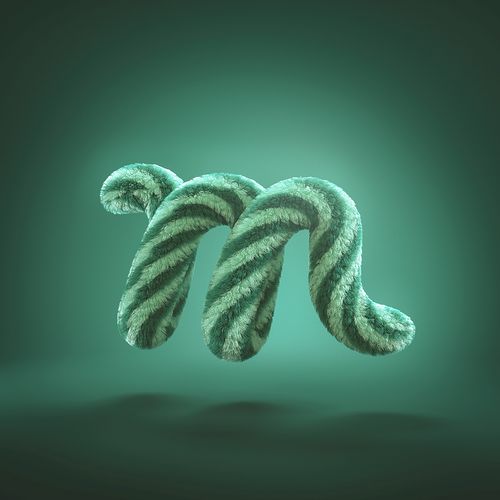 c4d毛发文字"m"创意海报设计工程,c4d工程,c4d之家